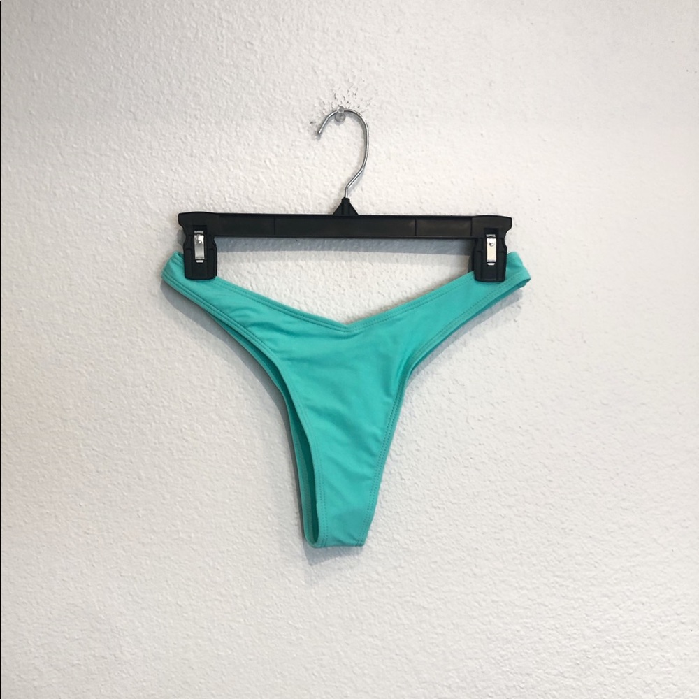 Blue teal cheeky bikini bottoms